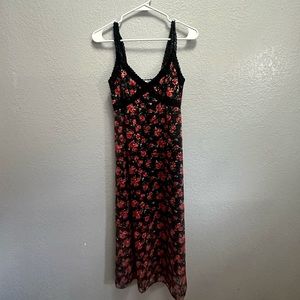 Floral lace midi dress